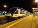 Am frühen Morgen des 07.02.2014 im Bahnhof von Halberstadt , Hex Lint nach Magdeburg HBF