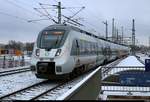 1442 210 und 1442 209 (Bombardier Talent 2) der S-Bahn Mitteldeutschland (DB Regio Südost) als S 37325 (S3) von Halle-Trotha nach Leipzig-Connewitz erreichen Halle(Saale)Hbf auf Gleis 1.