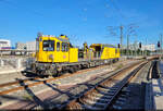 Multifunktionales Instandhaltungsfahrzeug Streckeninfrastruktur (MISS) 705 202 (Plasser & Theurer 6464 | 99 80 9120 006-8 D-DB) konnte auf Gleis 3 in Halle(Saale)Hbf in nördlicher Richtung