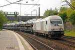 223 157 PCT Altmann mit einem Autozug am 07.05.2014 in Hamburg Harburg.