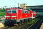 111 138 mit RE 24451 (Bremen–Hamburg) am 04.06.2003 in Hamburg-Harburg