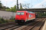 Nachschuss auf RheinCargo 2061 (185 603-8)  ARS Altmann  am 13.08.2014 als Tfzf in Hamburg Harburg gen Hafen.