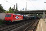 RHC 2061 (185 603-8)  ARS ALtmann  mit einem Kesselwagenzug am 13.08.2014 aus dem Hamburger Hafen in Hamburg Harburg.