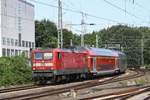 112 171-4 fährt am 2.9.2017 mit dem RE7 (RE21063) von Flensburg in den Hamburger Hauptbahnhof ein.