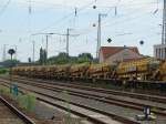 Ein Gleisbauzug von Spitzke am 17.07.14 in Hanau
