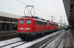 115 198, 115 293 und 115 383 am 01.02.2014 in Hannover Hbf.