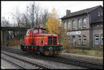 Look 2 der Georgs Marien Hütten Eisenbahn kam am 24.11.2017 anläßlich einer Schulungsfahrt in den Bahnhof Hasbergen.