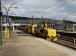 Hans Kaiser Gleisbau Plasser&Theurer Schotterverteilmaschine am 04.09.15 in Heidelberg Hbf