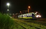 Am 18.12.2007 wartet dieser Desiro der Mrkischen Regiobahn (OLA) im Bahnhof von Jterbog auf neue Aufgaben .