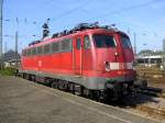 115 383-2 steht am 24.09.2011 in Karlsruhe Hbf.