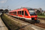 648 956-0 erreicht als RB77 (RB21122) aus Neumünster am Nachmittag des 21.7.2016 den Kieler Hauptbahnhof.