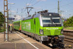 193 827-3 durchfährt Köln Messe/Deutz mit einem FlixTrain nach Hamburg Altona, am 14.05.2019.