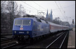120151 ZDF fährt am 21.2.1998 mit einem IC aus Richtung Hauptbahnhof Köln kommend durch den Bahnhof Köln - Deutz.