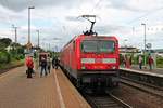 Zwischenhalt von der Trierer 143 194 am 18.06.2016 mit ihrer RB 27  Rhein-Erft-Bahn  (Koblenz Hbf - Köln Hbf) im Haltepunkt von Koblenz Lützel.