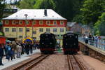 Blick am Mittag des 17.06.2017 in den Bahnhof Kurort Kipsdorf.