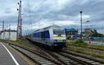 Die Mitteldeutsche Regionalbahn mit einer ER 20, 223 053 ( 9280 1223 053-0 D-TDRO ) bei der Einfahrt in Leipzig HBF am 31.7.2023