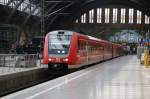 612 631 mit einen RE nach Chemnitz im Leipziger Hbf kurz vor Abfahrt am 08.08.2009