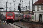 DB 101 062-8 schiebt IC 2043 Norddeich Mole - Dresden, KBS 500 Leipzig - Riesa - Dresden, fotografiert bei Ausfahrt Leipzig Hbf.