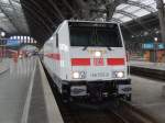 146 555 in Leipzig Hbf auf Testfahrt nach Dresden.