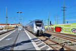 1442 802 (Bombardier Talent 2) beim Halt im noch recht neuen Hp Leipzig Essener Straße.