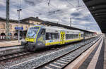 VT 650 723 fährt wartet im Bahnhof Lichtenfels als ag 84584 von Bayreuth Hbf, auf die Weiterfahrt nach Bad Rodach.