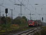 Weit vorm Signal das Hp0 zeigt in Lintorf blieb der Tf mit der 187 149 stehen, um den Fotografen nicht zuviel Chancen auf ein gutes Foto zu geben.