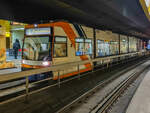 RNV Straßenbahn 5614 auf der Linie 6 nach Rheingönheim in Ludwigshafen Hbf, 13.11.2022.