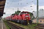 261 066-5 und 261 089-7 ziehen den Nievenheimer ALuzug kommend aus Nachterstedt Hoym durch Magdeburg Neustadt nach Magdeburg Rothensee.

Magdeburg 03.08.2021