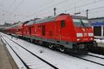 245 001 steht am 7.1.2019 mit dem RE57407 von Memmingen im Münchener Hauptbahnhof.