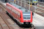 612 064 ist mit dem RE 3005 auf dem Weg nach Bayreuth Hbf hier bei der Ausfahrt aus Neuenmarkt Wirsberg.