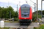 DBpbzfa mit BR 146.1 von DB Regio Nord als RE 4414 (RE1) von Hannover Hbf hat seine Endstation Norddeich Mole erreicht und wird nun im Bahnhof Norddeich abgestellt.