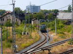 Die 151 119 abgestellt vor dem alten Lokschuppen in Nordhausen.