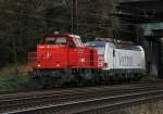 MaK G 800BB mit einem Vectron am 02.11.2012 in Oberhausen Osterfeld.