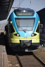 OSNABRÜCK, 16.03.2012, ET 018 der Westfalenbahn wartet als RB 66 an Gleis 1 im Hauptbahnhof auf die Abfahrt nach Münster Hbf