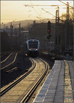 Morgen in Osnabrück -    Der Altstadtbahnhof Osnabrück an einem Januarmorgen.