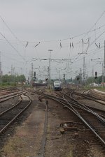 Blick in den Paderborner Gterbahnhof mit diversen abgestellten Fahrzeugen