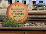 Verbotsschilder am Hauptbahnhof zu Passau; 130831