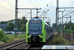 1429 504-2 (ET 5.04 | Stadler FLIRT 160) der NBE Nordbahn Eisenbahngesellschaft mbh & Co. KG als RB 83833 (RB61) von Wrist nach Hamburg-Altona erreicht den Bahnhof Pinneberg auf der Bahnstrecke Hamburg-Altona–Kiel (KBS 103).
Das Bahnsteigende war wegen Umbaus leider nicht zugänglich.
[5.8.2019 | 18:50 Uhr]