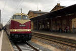 2018-10-27, Sonderfahrt der Ostsächsischen Eisenbahnfreunde nach Potsdam - Babelsberg, hier bei trüben Wetter Ankunft in  Medienstadt Potsdam Babelsberg 