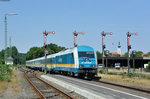 223 071 mit dem umgeleiteten ALX84113 von Hof nach München in Pressath, 07.08.2015  (Aufgrund von Bauarbeiten mussten die Alex Züge zwischen Wiesau und Weiden über die Strecke