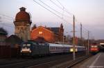 ES 64 U2 - 073 (182 573-6) MRCE Dispolok GmbH fr DB Fernverkehr AG mit dem EC 248 von Krakow Glowny nach Hamburg-Altona in Rathenow.