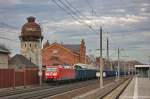 185 159-1 DB Schenker Rail Deutschland AG mit einem PKP Cargo Eaos Ganzzug in Rathenow und fuhr in Richtung Stendal weiter.