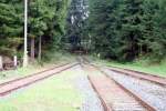 Das  Kopfstck  des Bahnhofs Rennsteig (vom Bahnsteig aus gesehen) im September 2005.