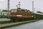 243235 DR (143)S-Bahn von Warnemnde, geschoben kommend, bei der Einfahrt in Rostock Hbf.