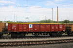 Der mit Holz beladene rumnische Rolling Stock Eaos 33 53 5304 795-4 RO-RSCO, am 12.05.2023 in Saalfeld (S).