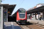 RE 2 (RE 37374)  ODEG  von Wismar nach Cottbus geschoben von 114 005 in Schwerin Hbf am 24.03.2013