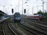 115 509 und der Flirt 429 028,am 21.August 2013,in Stralsund.