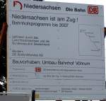 Bauschild : Bahnvorhaben Umbau Bahnhof Vhrum