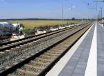 Umbau Bahnhof Vhrum, Betonierarbeiten fr Bahnsteig Richtung Braunschweig