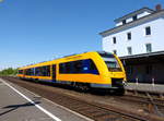 Oberpfalzbahn 648 702 beim Verlassen des Bahnhofs Weiden 27.04.2018